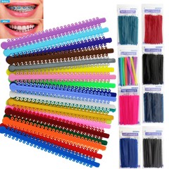 1000pcs Dental Orthodontic Ligature Ties Elastic Rubber Band Braces Ring 20Color