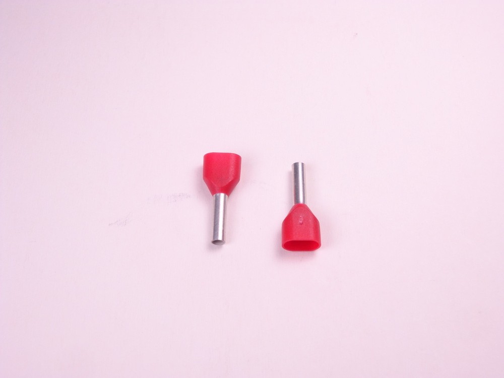 Lot of 20 2776.0 Altech Dual Wire Insulated Ferrule 2×18 Red Tin Plated Copper