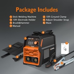 Portable 130A Mini MMA Welder – Hot Start 110V ARC Welding Machine, Digital Disp