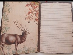 Junk Journal Booklet “WOODLAND CREATURES” HANDMADE Forest Life Lg 5.5″x8.5″ 40p