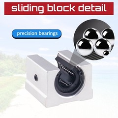 2PCS SBR16 Linear Guide Rail Slide Rail 300-2000mm 4 PCS SBR16UU Bearing Block