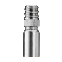 12 Pack 1/2″ NPTF Hydraulic Hose Crimp Fittings, 3/8″ I.D. Hose x 1/2″ NPTF Male