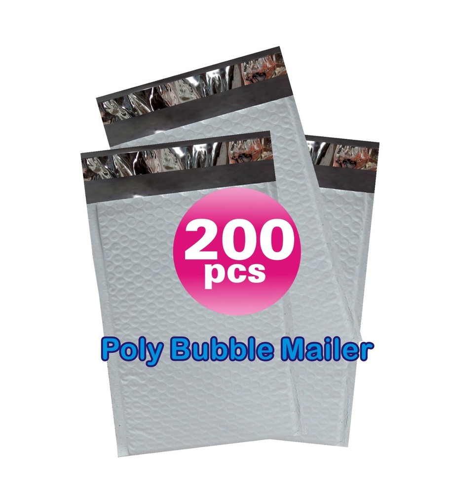 Yens® 200 #1 7.25×12 Poly Bubble Padded Envelopes Mailers Inner 7.25×11 200PM1