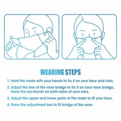 [50/100 PCS] Face Mask Disposable Non Medical Surgical 3-Ply Earloop Mouth Cover