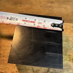 ABS Plastic Black 3.00” + Tol X 4.75×5.25 Machine Ready Block