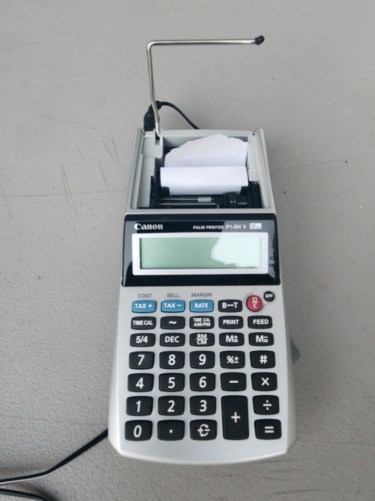 Cannon Palm Printer P1-DH V 12 Digit For Tax And Business With AC Adapter Tested