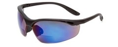 Calabria 91348 BIFOCAL Safety Glasses Z87 Impact Rated Black & Blue Mirror +2.00