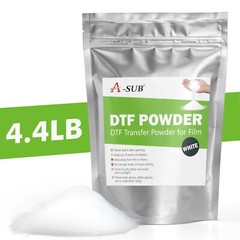 A-SUB DTF Powder White 4.4LB Bulk Hot Melt Sublimation DTF Transfer Film Powder