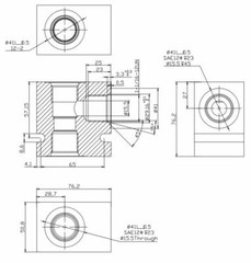 A122-12T, aluminum body, C12-2 cavity, -12 SAE ports