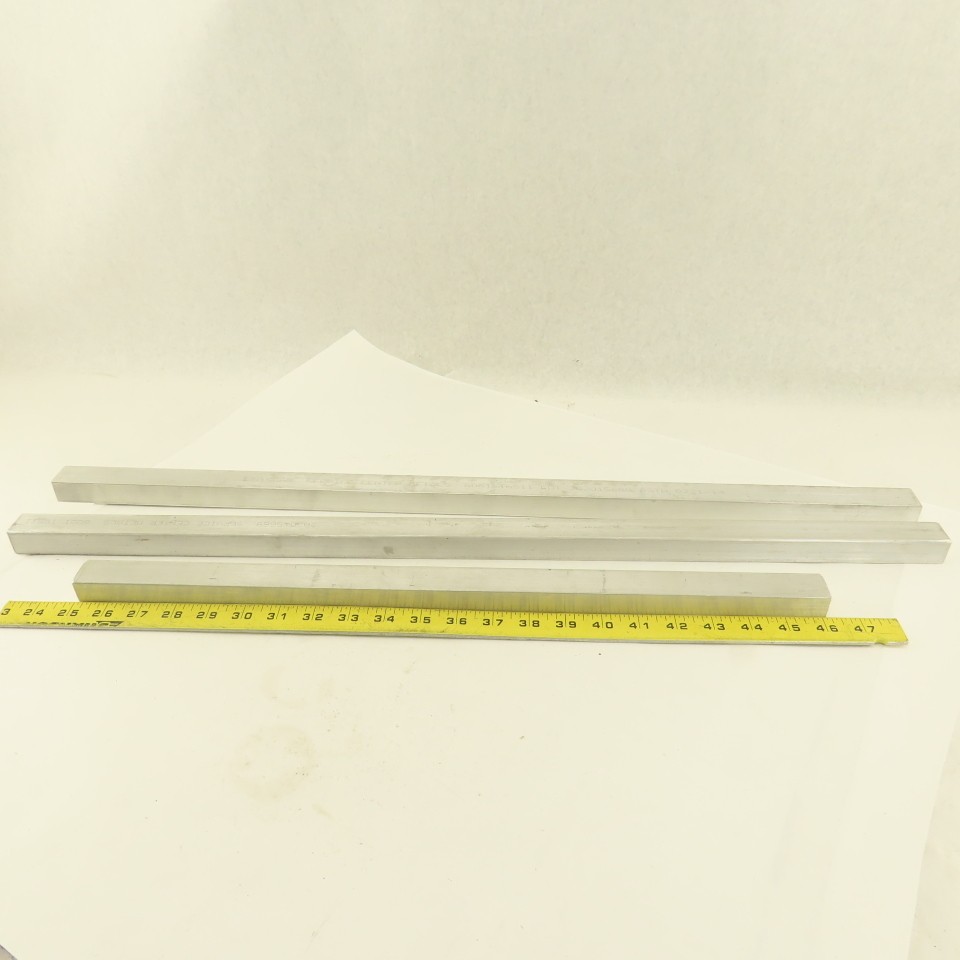 3/4″ x 1″ Rectangle Flat Bar Aluminum Solid Mill Stock (2) 28″ 21″ Lot Of 3