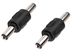 5-Pack 2.1mm x 5.5mm Male to Male DC Barrel Power Coupler Plug Adapter