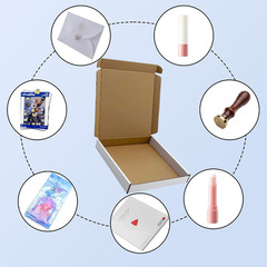 7X7X1 Inch White Shipping Boxes 50 Pack, Small Corrugated Cardboard Mailer