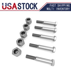 Grade 2 Shear Bolts for Rotary Cutters 1/2″ x 3-1/2″ with Nylock Nuts – 5 Pack
