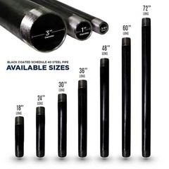 1/4 In. X 36 In. Black Steel Pipe