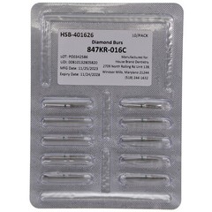House Brand Dentistry FG 847KR-016C Modified Flat Taper Coarse Diamond Burs 10Pk