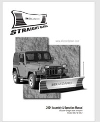 2004 Blizzard Snow Plow Owner Parts & Wiring Manual # 680LT & 720LT 40 pages