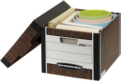 Bankers Box R-KIVE Heavy-Duty File Storage Boxes, Lift-Off Lid, 12 Pack