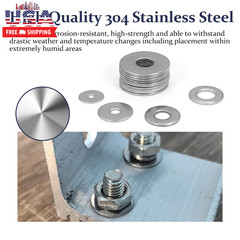 290Pcs Flat Washers, 304 Stainless Steel Fender Washers Assortment, 15 Different