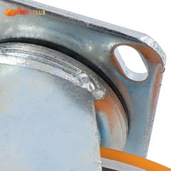 4 Pcs 8″ Aluminum Core Industrial Casters Caster Wheel With Brake 6000lbs Orange