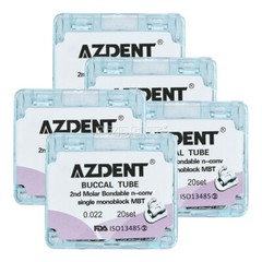 10Pack Dental Bondable Buccal Tube Monoblock 2nd Molar MBT 0.022″ AZDENT