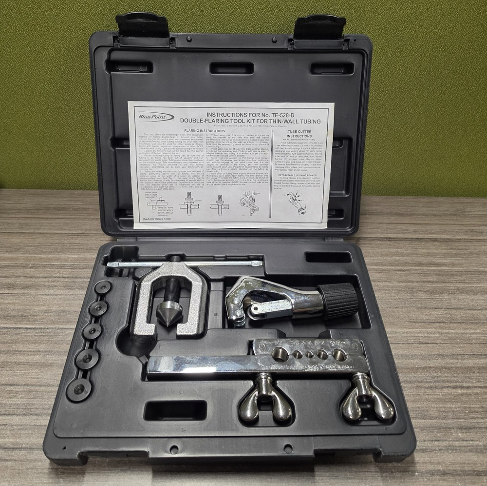 Blue Point TF-528-D Double Flaring Tubing Tool Kit Set 45 Degree by Snap On