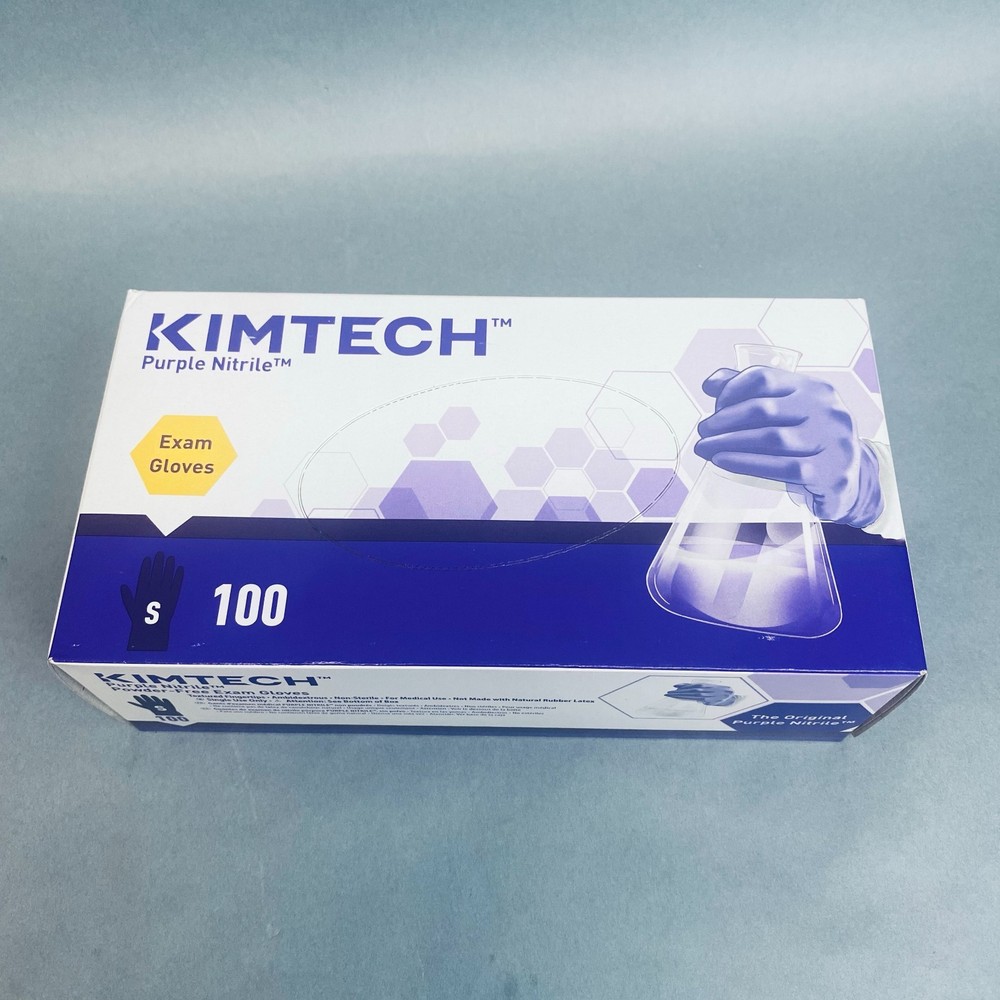 Kimtech Purple Nitrile Exam Gloves Size Small 5.9 Mil 2 Boxes of 100 Gloves
