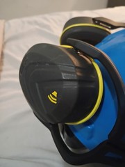 MSA V-Gard Hard Hat Adjustable Blue Class E W Ear Protection Included