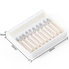10Pcs Dental Tungsten Carbide Burs Trimming & Finishing Egg Football Bur FG 7408
