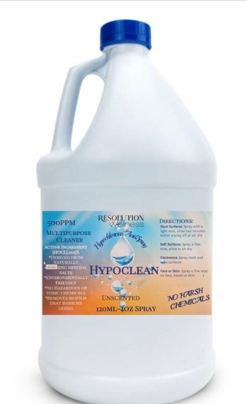 1 gallon Hypochlorous Acid 500ppm | HOCl Cleansing Solution -Made in USA