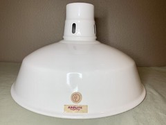 Lot of 3 NOS Abolite Industrial 14” WHITE light Shades