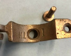 Clamp on Clevis Bracket – 1 inch – Copper Plated – Open Box – New Old Stock