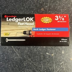 50-pc FastenMaster LedgerLOK Hex Structural Wood Screw, 5” gray