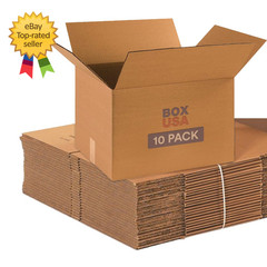 Moving Boxes Medium 18″L X 14″W X 12″H 10-Pack Corrugated Cardboard Box