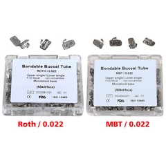 200Pcs Dental Orthodontic Buccal Tubes 1st Molar MBT/Roth 0.022 Monoblock CE