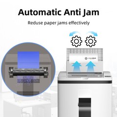 QUIETLEMON 200-Sheet Auto Feed Paper Shredder P-5 Micro Cut 5.8 Gal Office Home
