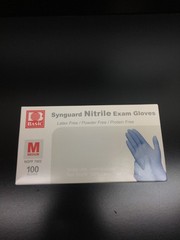 Basic Synguard Cat No NGPF 7002 Nitrile Examination Gloves Size M Lot 7 PKS