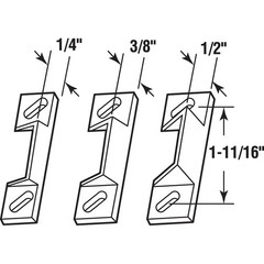 Prime-Line K 5148 1-11/16 In. Zinc Diecast Constructed Strike 3 Pack,