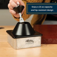 Weaver Leather Supply 25oz Glue Pot Black Aluminum Tip-Resistant Adhesive Tool