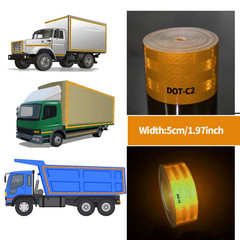 50ft DOT-C2 Orange Reflective Tape 2″ Inch High Vis Safety Reflector Trailer