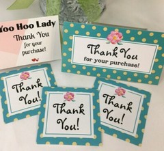 Small Business Thank You for Your Purchase Cards, Thank You Stickers Sets
