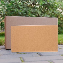 10Pcs Portable Khaki Corrugated Cardboard Boxes for Shipping and Storage Needs