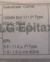 20 Silicon Wafers – 100mm diameter, Grade: Prime