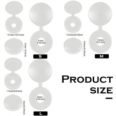 100 Pieces Hinged Screw Cover Caps Plastic Shutter Fold Screw Snap Covers Washer