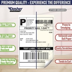 Dasher Products Thermal Shipping Labels Compatible with Dymo LabelWriter 4XL …