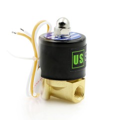 U. S. Solid 1/4″ Brass Electric Solenoid Valve 110V AC Normally Closed VITON