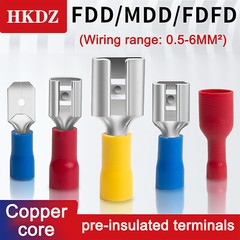 Insulated Crimp Terminals Electrical Wire Connectors Spade Ring Butt