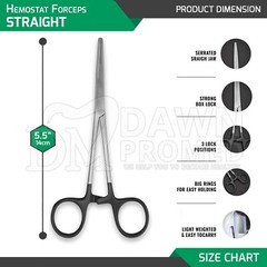Black 8 Pcs Medical Diagnostic Kit For Nursing EMT Surgical Medical Instrument