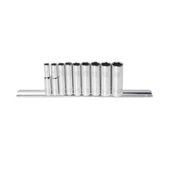 1/4 In. Drive Deep Well Metric Socket Set (9-Piece)