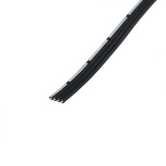 24 Gauge Silicone Ribbon Cable Flexible 4P Black 25 ft Flat Cable 24AWG Stranded
