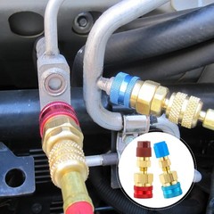 Brass Quick Coupler Set: R1234YF to R134A Adapter for Car Air Conditioning